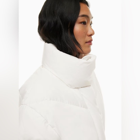 Aritzia Wilfred The Cloud Puff™ White Funnel-Neck Goose Down Puffer Jacket Sz S - Picture 4 of 16